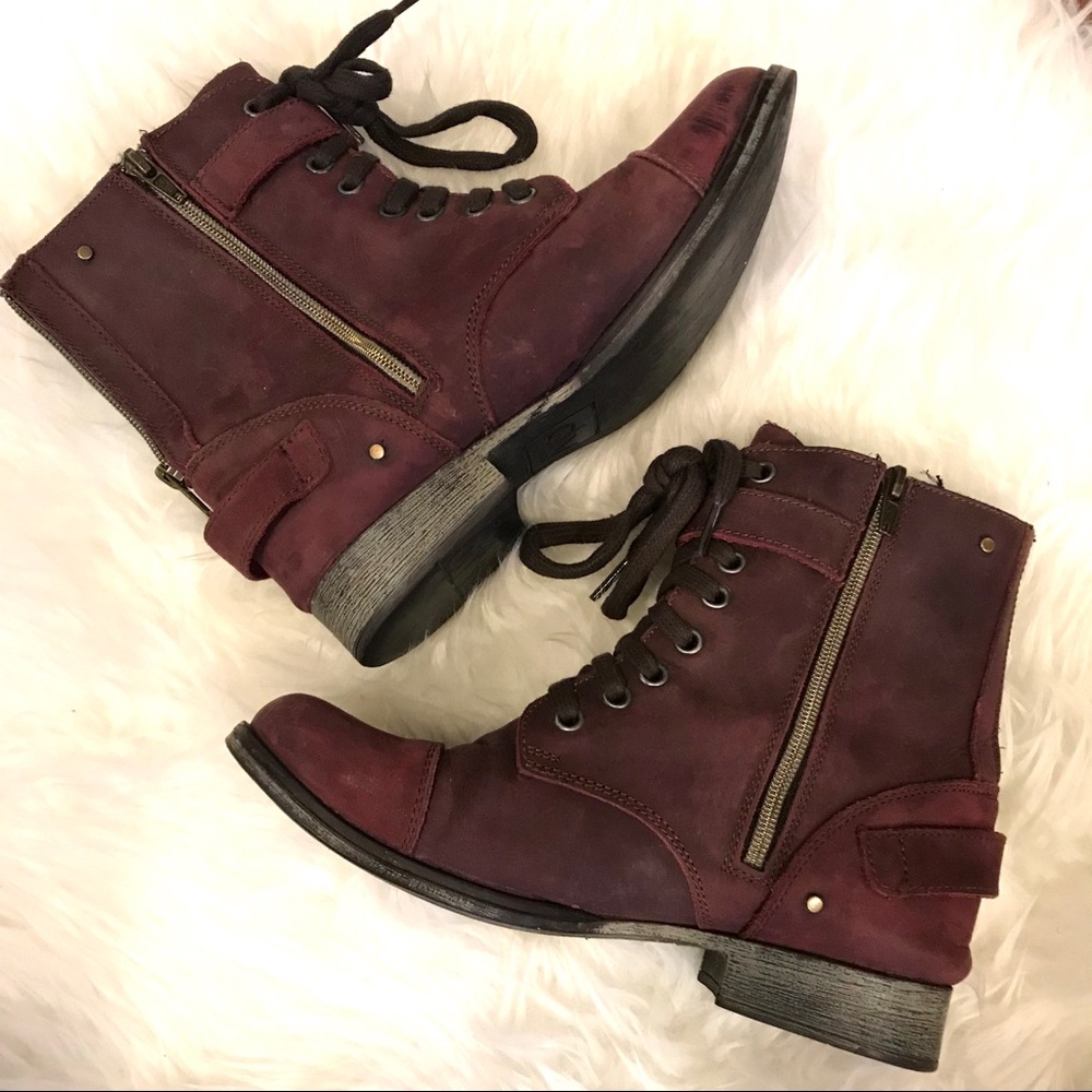 Dolce Vita Plum Colored Leather Boots - Size 7